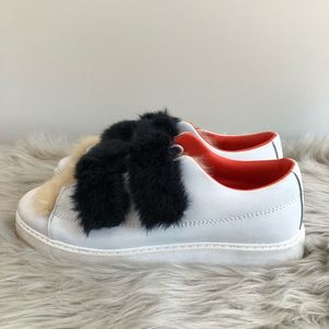 Zara Faux Fur Velcro Sneakers